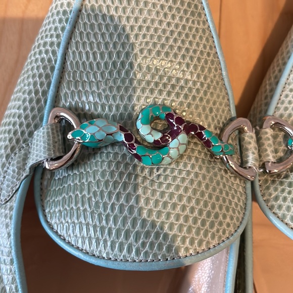 FENDI snake buckle leather loafers flats - Picture 10 of 11